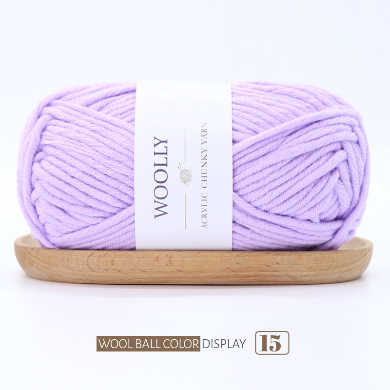 Woolly Acrylic Blended Chunky Yarn