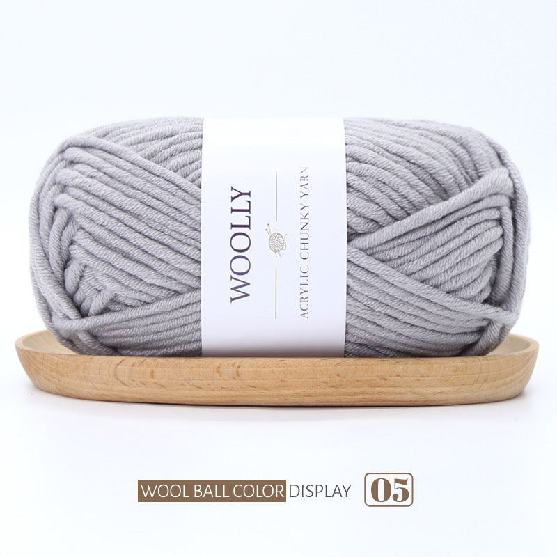 Woolly Acrylic Blended Chunky Yarn