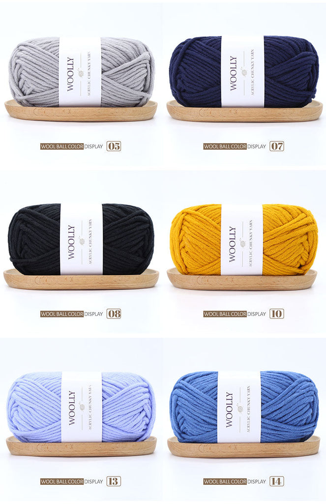 Woolly Acrylic Blended Chunky Yarn