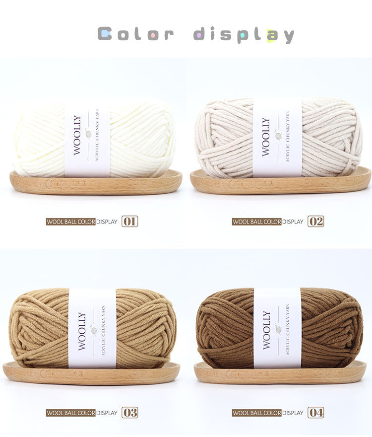 Woolly Acrylic Blended Chunky Yarn