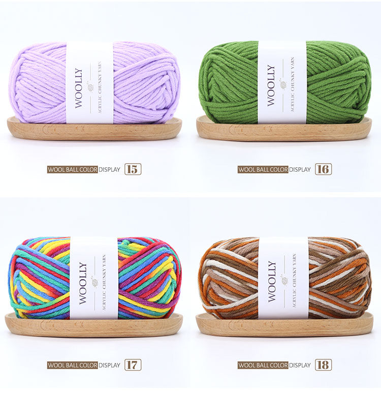 Woolly Acrylic Blended Chunky Yarn