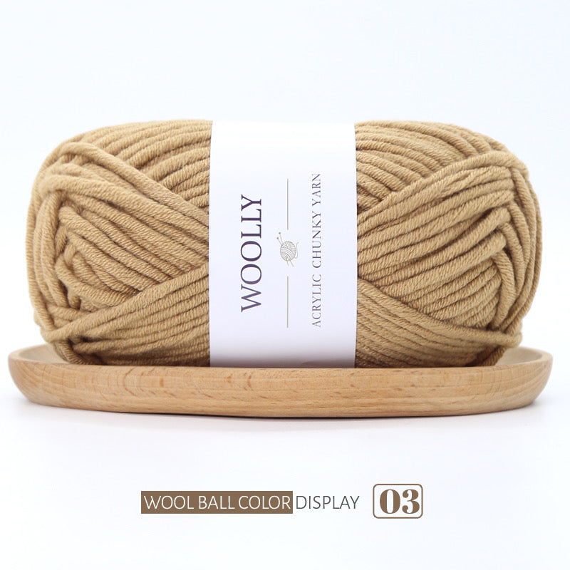 Woolly Acrylic Blended Chunky Yarn