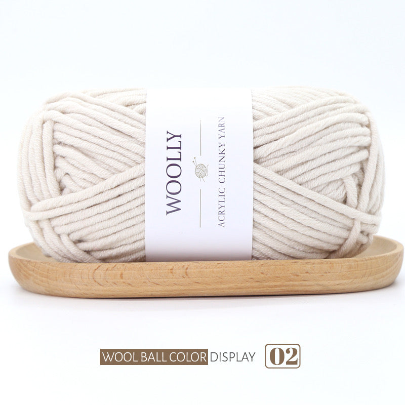 Woolly Acrylic Blended Chunky Yarn