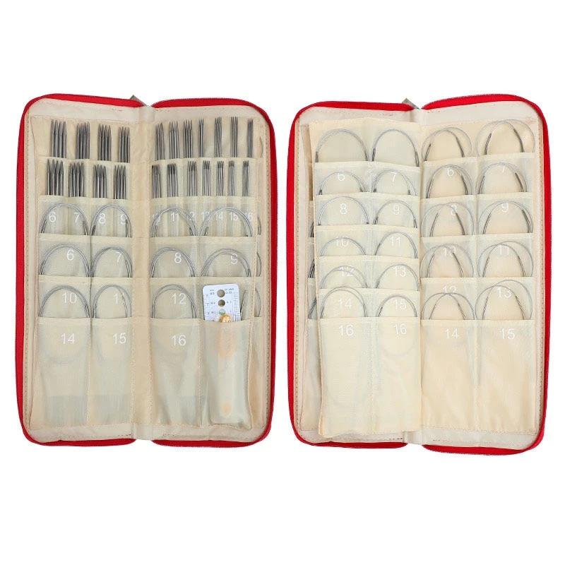 Double Pointed Needle & Circular Needle Set 121pcs with Bag