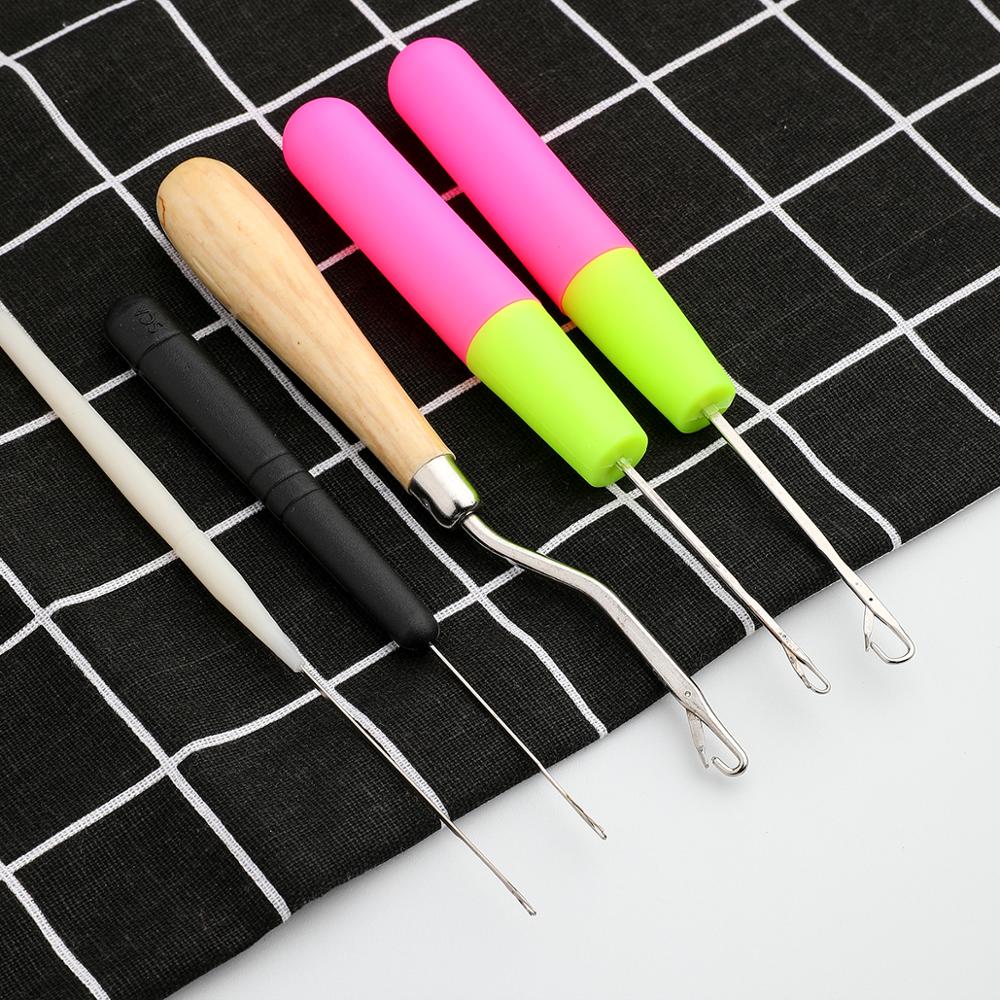 5PCS Latch Hook, Different Sizes Small Crochet Hooks Needle for Hair