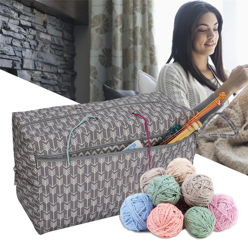  Premium Large Knitting Bag - Yarn Storage Bag for