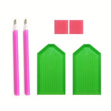 Full round acrylic drills sparkling detail floral kit