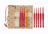 ETIMO Red Crochet Hook with Cushion Grip Set - Tulip Brand (Japan)