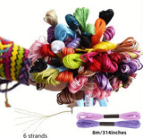 Mix Colors Embroidery Thread 300 Skeins
