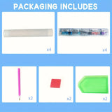 Diamond painting applicator pen tray and wax pad tools
