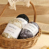 WOOLLY Metallic Faux Leather Tshirt Yarn - Baskets/BagMaking/Bassinet/Mats