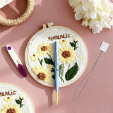 Embroidery Punch Needle Kit with Adjustable Punch Needle Tool and Threader, Embroidery Punch Needle for Beginners