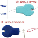 Multi-function Sewing Needle Threader with Knife Thread Cutter DIY Needlework Sewing Tool (6pcs)