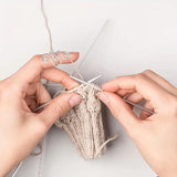 Adjustable Crochet Loop Rings - Metal Yarn Guide for Faster Knitting, Ideal for Scarves, Hats &amp; Blankets, Top Needle Ring