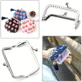 Silvery Alloy Wallet Frames 10.49cm - DIY Craft Square Bag Lock for Handmade Purse & Handbag Making, Rust-Resistant