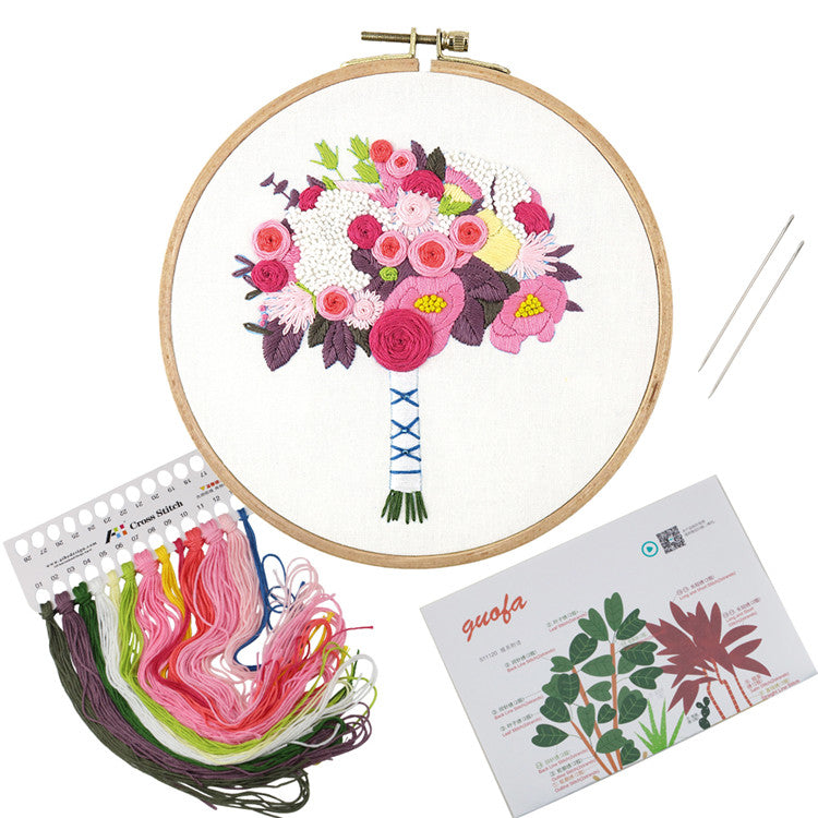 5-Pack Beginner Embroidery Kits with Patterns and Instructions DIY Kit ...