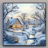 Full round acrylic drills sparkling detail landscape kit