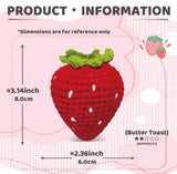Strawberry Crochet Kit for Beginners - All-in-One Complete Crochet Set with Yarn, Hook, Pattern & Video Tutorial