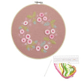 5-Pack Beginner Embroidery Kits with Patterns and Instructions DIY Kit (Random Design)