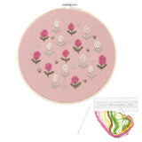 5-Pack Beginner Embroidery Kits with Patterns and Instructions DIY Kit (Random Design)
