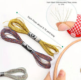 28 Skeins Metallic Embroidery Floss 12 PLY Embroidery Threads Cross Stitch Thread (14 Colors)