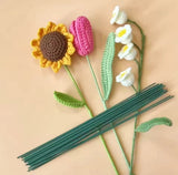 Green Floral Stem, Iron Thick Stems for Flower Arrangements and Craft Projects (Pack of 30)