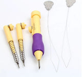 Punch Needle Embroidery Beginner Kit Threader Fabric Embroidery Hoop Yarn Rug Punch Needle Pock Pen