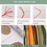 Morris Tree of Life Printed Cross Stitch Kit — 11CT Beginner Starter Set | 3-Strand Thread | Vintage Wall Art