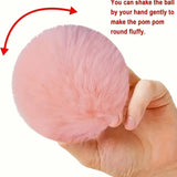 Faux Fur Pom Poms Set - Soft Polyester Plush Balls for DIY Crafts, Clothing Accessories & Decorations