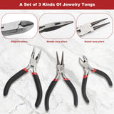 3pcs Jewellery Pliers Chain Nose and Round Pliers, Multifunctional Small Pliers Jewellery Making - Al Saeed Wool House