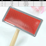 Wool Carding Comb Shedding Tool Spinning Needle Wooden Handle Slicker Brush Profes