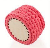 Wooden Bottom Crochet Basket Base, Circular Woven Basket Bottom with Pre Drilled Holes - 20cm/8inch