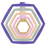 Plastic Hexagon Embroidery Frame Set (5pcs)