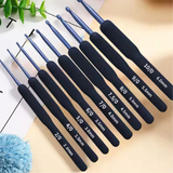 Blue Soft Shank Rubber Grip Crochet Hook Set - Limited Edition