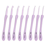 Purple Plastic Handle Aluminium Crochet Hook Set - Limited Edition