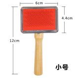 Wool Carding Comb Shedding Tool Spinning Needle Wooden Handle Slicker Brush Profes