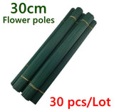 Green Floral Stem, Iron Thick Stems for Flower Arrangements and Craft Projects (Pack of 30)