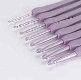 Purple Plastic Handle Aluminium Crochet Hook Set - Limited Edition