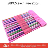 Single Pointed Aluminium Knitting Needle Set (10 Pair)