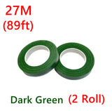 Green Floral Tape, Tape for Flower Arrangements and Craft Projects (Pack of 2)