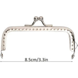 Silvery Alloy Wallet Frames 10.49cm - DIY Craft Square Bag Lock for Handmade Purse & Handbag Making, Rust-Resistant