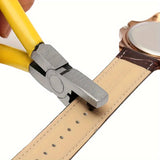 Leather Hole Punch Plier 2.0mm - Carbon Steel Hand Band Punch Tool for Watch Straps, Belts