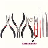 8pcs DIY Jewelry Making Kit with Pliers, Scissors, Tweezers & Jump Ring Opener