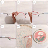 Poke Show Punch Needle Embroidery Kit, Pink Floral Theme