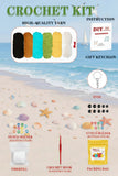 Crochet kit contents yarn needle stuffing and safety eyes