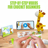 Giraffe Crochet DIY Kit – Beginner Amigurumi Crochet Kit with Video Tutorial