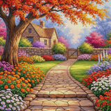 Stone House Garden Path 11CT Cross-Stitch Kit 30x30cm