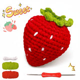 Strawberry Crochet DIY Kit | Beginner Amigurumi Kit