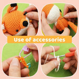 Fox Crochet DIY Kit – Beginner Amigurumi Kit with Full Supplies & Instructions