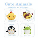 Crochet Animal DIY Kit – 8 Beginner Amigurumi Patterns